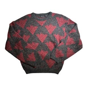 Vintage 90s Fuzzy Acrylic Design‎ Studio Size Medium Sweater